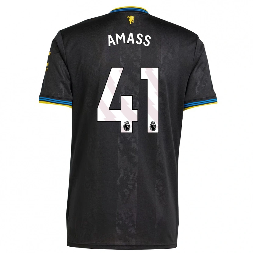 Danxen Enfant Maillot Harry Amass #41 Noir Jaune Bleu Troisieme 2025/26 T-Shirt