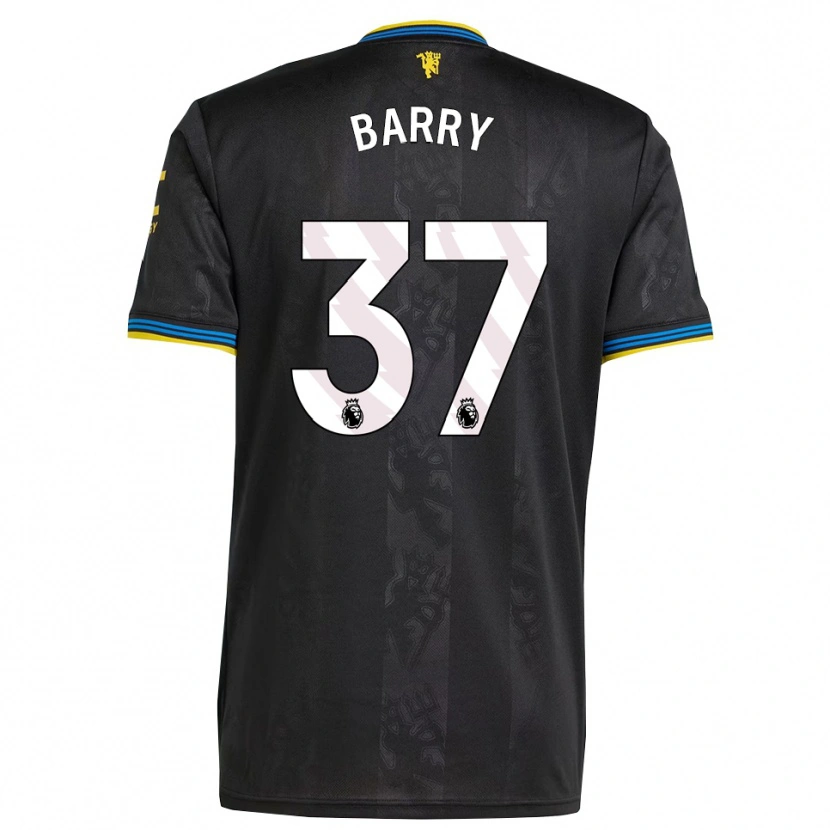Danxen Enfant Maillot Keira Barry #37 Noir Jaune Bleu Troisieme 2025/26 T-Shirt