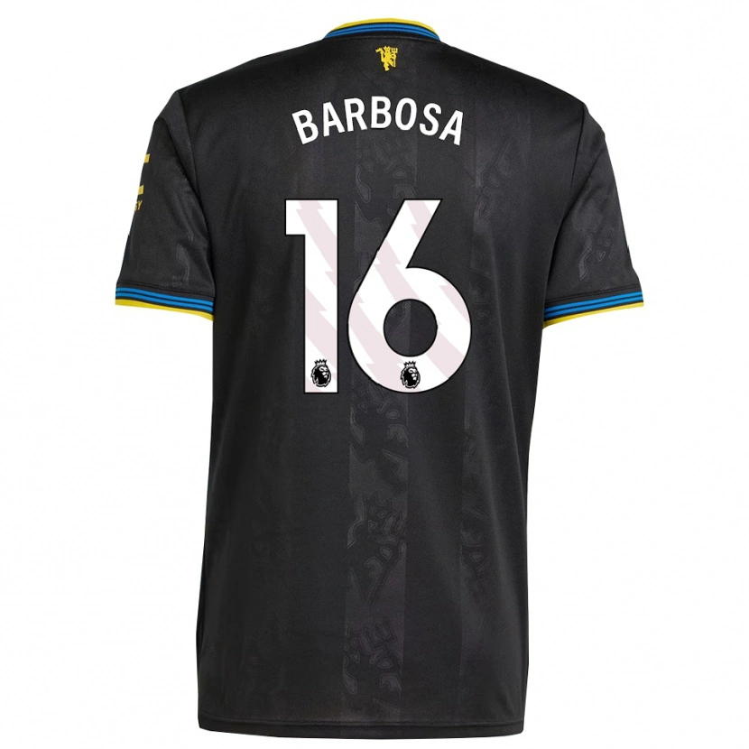 Danxen Enfant Maillot Neithan Barbosa #16 Noir Jaune Bleu Troisieme 2025/26 T-Shirt