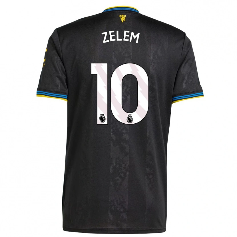 Danxen Enfant Maillot Katie Zelem #10 Noir Jaune Bleu Troisieme 2025/26 T-Shirt