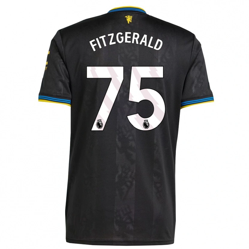 Danxen Enfant Maillot Jayce Fitzgerald #75 Noir Jaune Bleu Troisieme 2025/26 T-Shirt