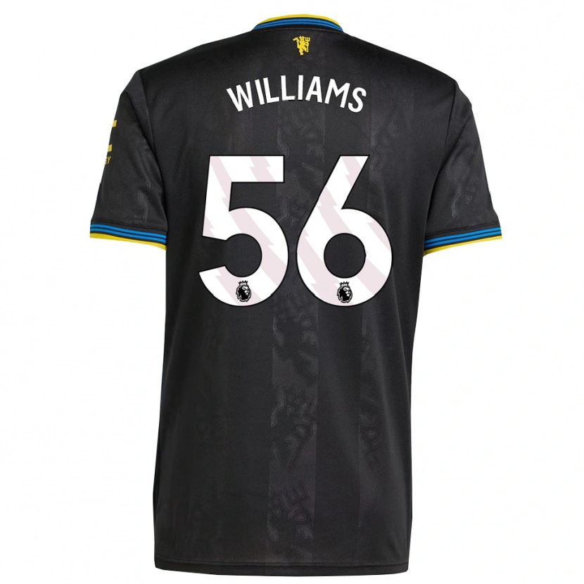 Danxen Enfant Maillot Ethan Williams #56 Noir Jaune Bleu Troisieme 2025/26 T-Shirt