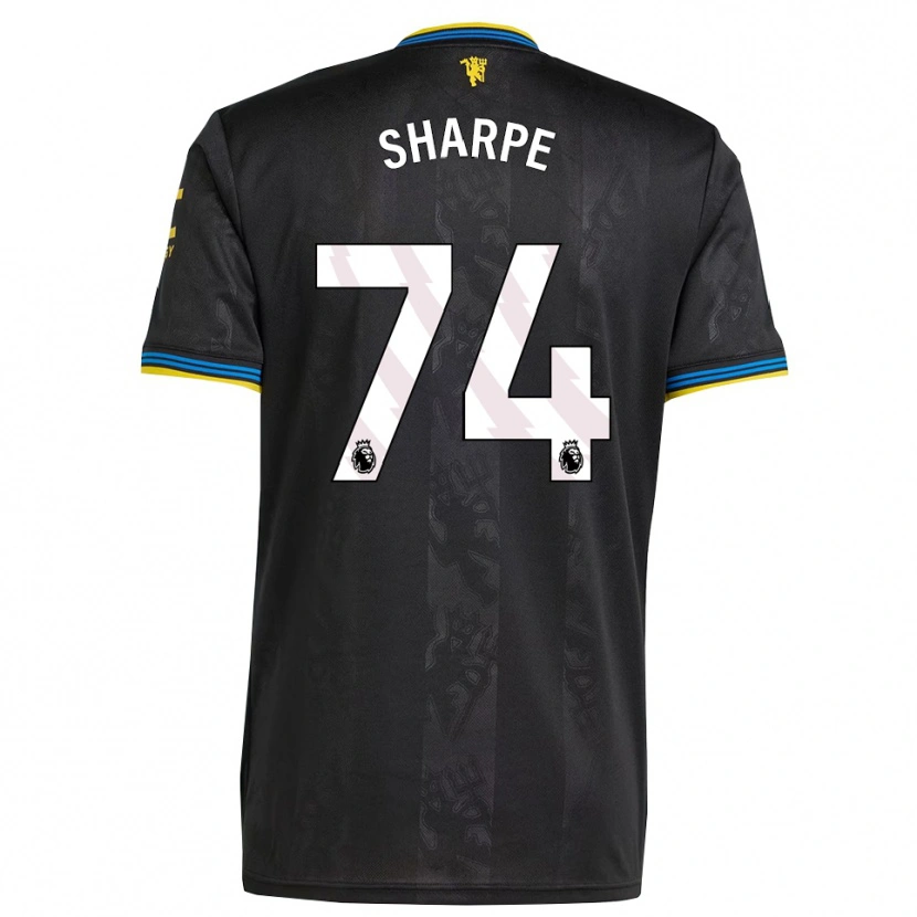 Danxen Enfant Maillot Malachi Sharpe #74 Noir Jaune Bleu Troisieme 2025/26 T-Shirt
