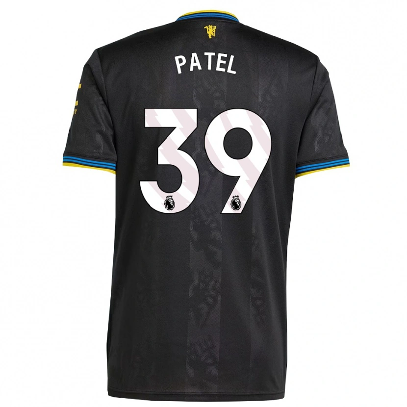 Danxen Enfant Maillot Safia Middleton-Patel #39 Noir Jaune Bleu Troisieme 2025/26 T-Shirt