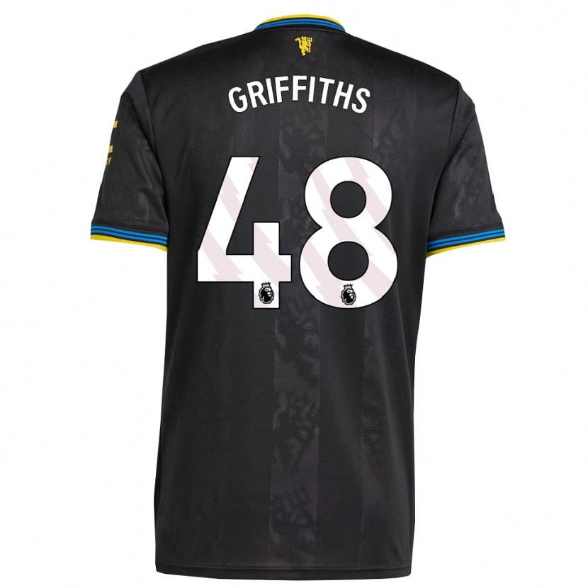 Danxen Enfant Maillot Mared Griffiths #48 Noir Jaune Bleu Troisieme 2025/26 T-Shirt