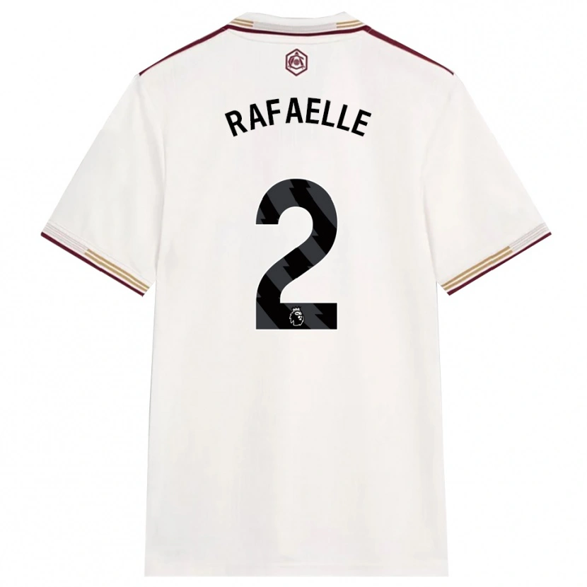 Danxen Enfant Maillot Rafaelle Souza #2 Blanc Cassé Bourgogne Troisieme 2025/26 T-Shirt