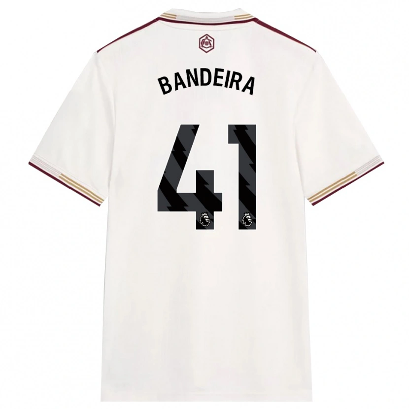Danxen Enfant Maillot Mauro Bandeira #41 Blanc Cassé Bourgogne Troisieme 2025/26 T-Shirt