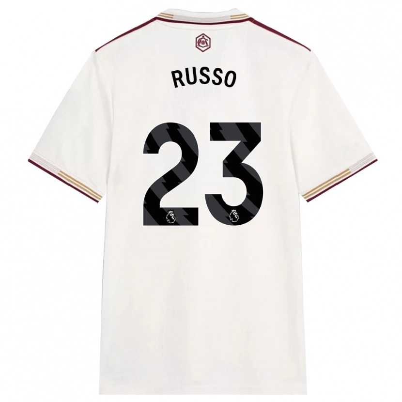 Danxen Enfant Maillot Alessia Russo #23 Blanc Cassé Bourgogne Troisieme 2025/26 T-Shirt