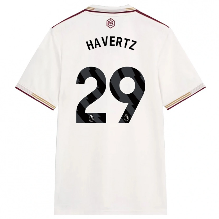 Danxen Enfant Maillot Kai Havertz #29 Blanc Cassé Bourgogne Troisieme 2025/26 T-Shirt
