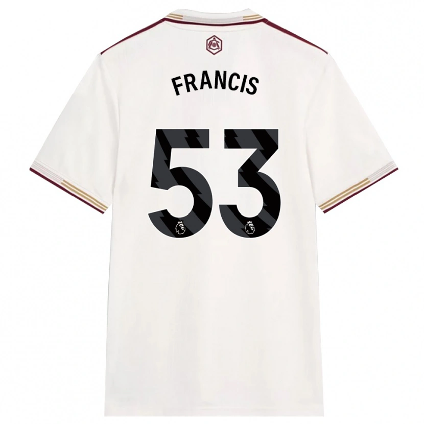 Danxen Enfant Maillot Jack Henry Francis #53 Blanc Cassé Bourgogne Troisieme 2025/26 T-Shirt