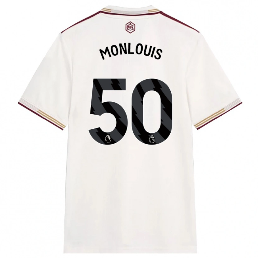 Danxen Enfant Maillot Zane Monlouis #50 Blanc Cassé Bourgogne Troisieme 2025/26 T-Shirt