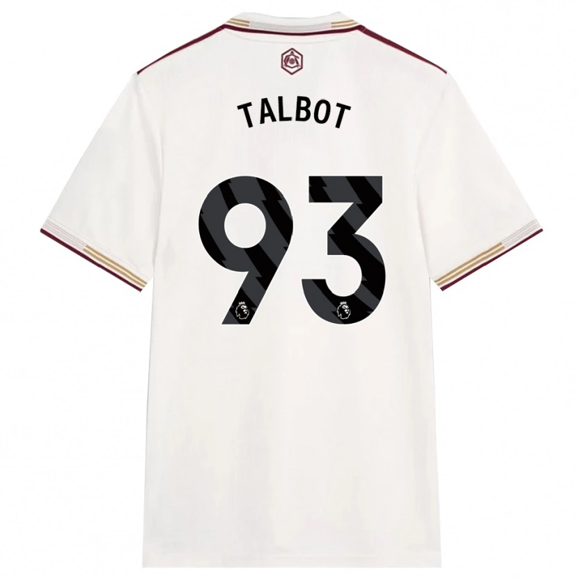 Danxen Enfant Maillot Jack Talbot #93 Blanc Cassé Bourgogne Troisieme 2025/26 T-Shirt