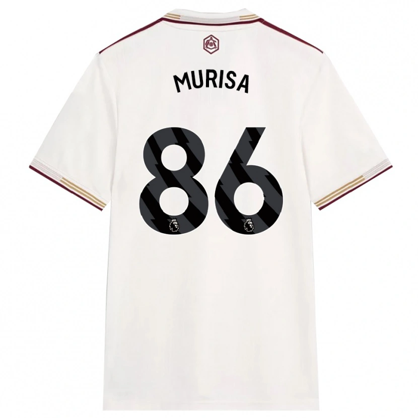 Danxen Enfant Maillot Teshaun Murisa #86 Blanc Cassé Bourgogne Troisieme 2025/26 T-Shirt