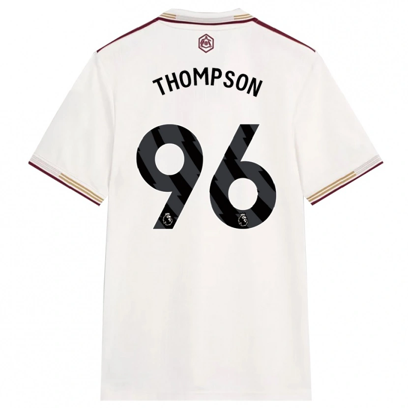 Danxen Enfant Maillot Kyran Thompson #96 Blanc Cassé Bourgogne Troisieme 2025/26 T-Shirt