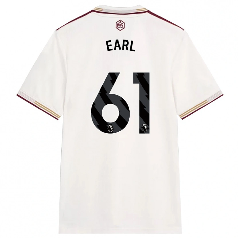 Danxen Enfant Maillot Madison Earl #61 Blanc Cassé Bourgogne Troisieme 2025/26 T-Shirt