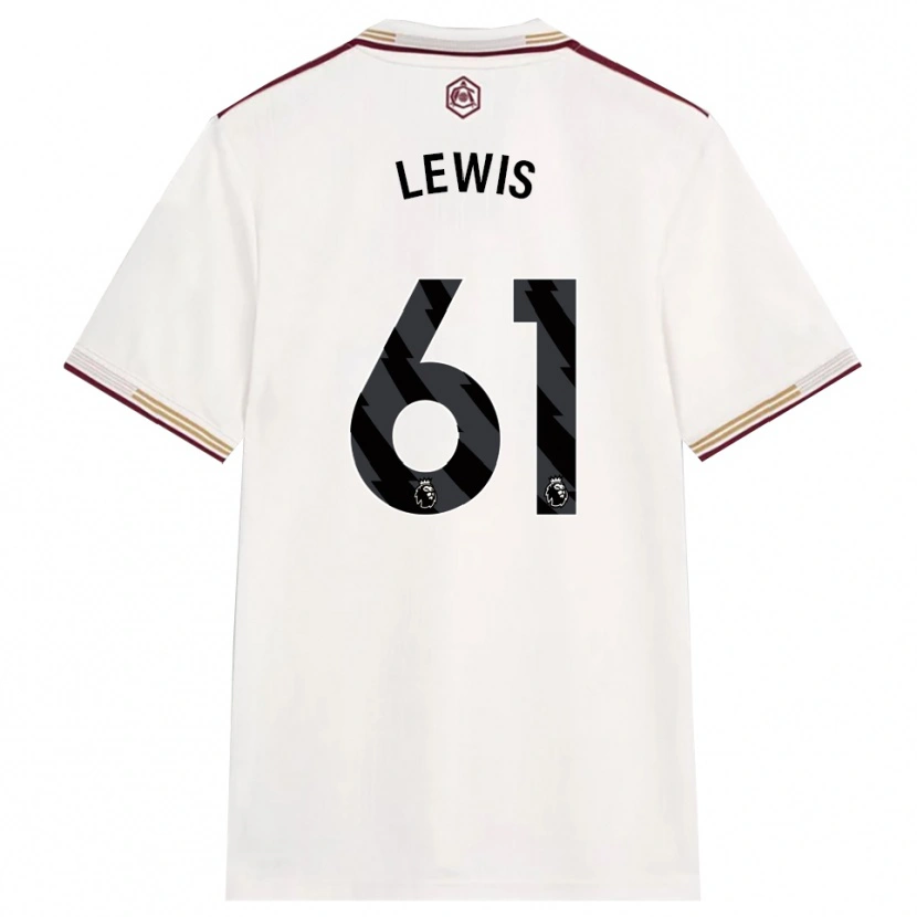 Danxen Enfant Maillot George Lewis #61 Blanc Cassé Bourgogne Troisieme 2025/26 T-Shirt
