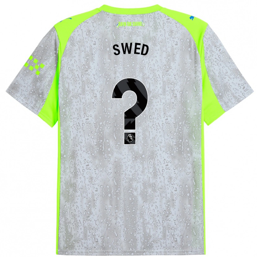 Danxen Enfant Maillot Hamza Swed #0 Gris Jaune Troisieme 2025/26 T-Shirt