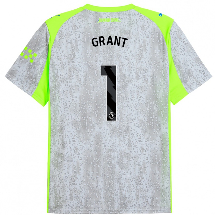 Danxen Enfant Maillot True Grant #1 Gris Jaune Troisieme 2025/26 T-Shirt