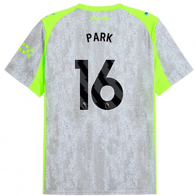 Danxen Enfant Maillot Jess Park #16 Gris Jaune Troisieme 2025/26 T-Shirt