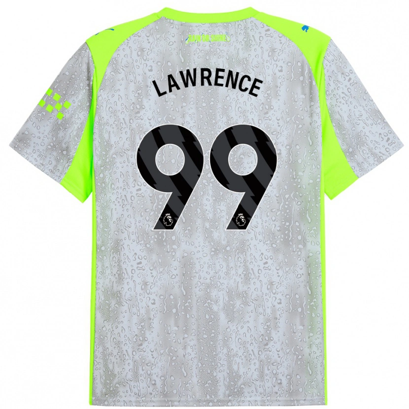 Danxen Enfant Maillot Emilio Lawrence #99 Gris Jaune Troisieme 2025/26 T-Shirt