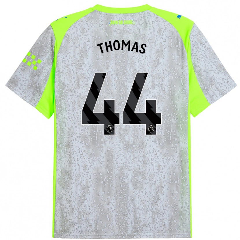 Danxen Enfant Maillot Codie Thomas #44 Gris Jaune Troisieme 2025/26 T-Shirt