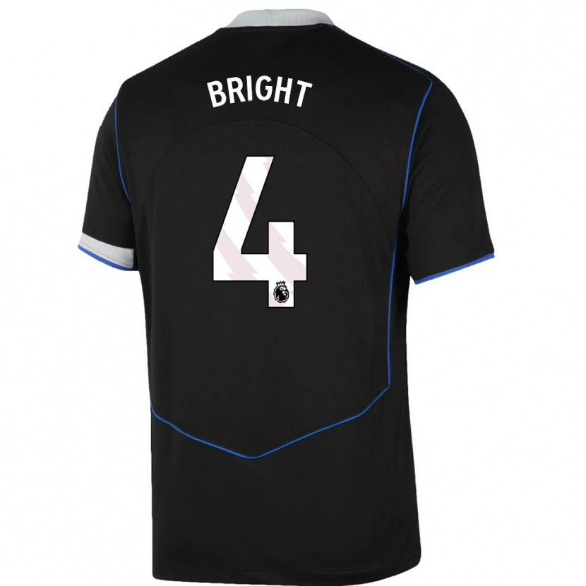 Danxen Enfant Maillot Millie Bright #4 Noir Bleu Argent Troisieme 2025/26 T-Shirt