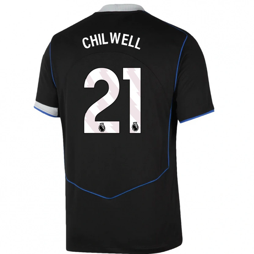 Danxen Enfant Maillot Ben Chilwell #21 Noir Bleu Argent Troisieme 2025/26 T-Shirt