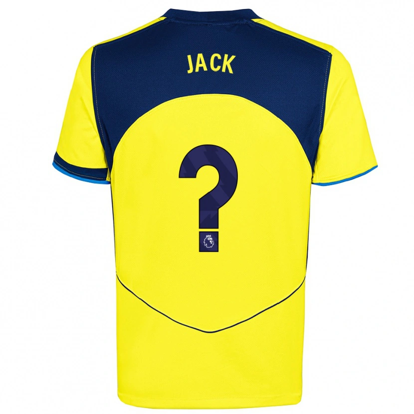 Danxen Enfant Maillot Mikel Jack #0 Jaune Marine Troisieme 2025/26 T-Shirt