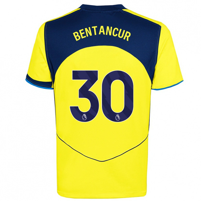 Danxen Enfant Maillot Rodrigo Bentancur #30 Jaune Marine Troisieme 2025/26 T-Shirt
