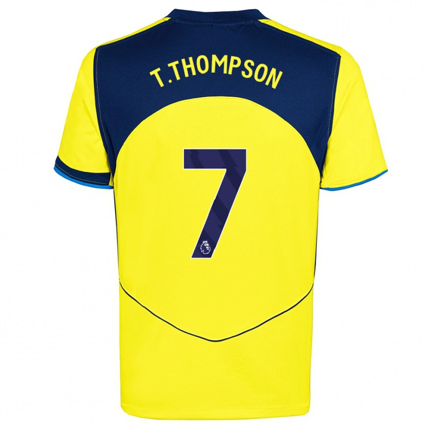 Danxen Enfant Maillot Tynan Thompson #7 Jaune Marine Troisieme 2025/26 T-Shirt