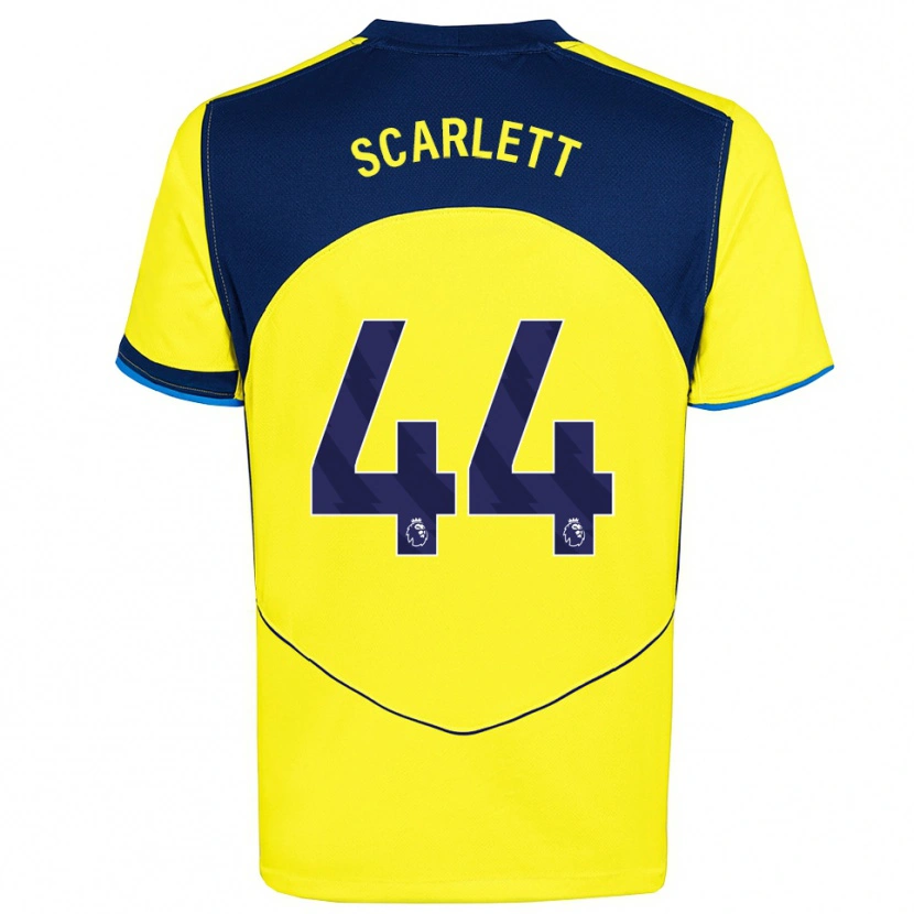 Danxen Enfant Maillot Dane Scarlett #44 Jaune Marine Troisieme 2025/26 T-Shirt