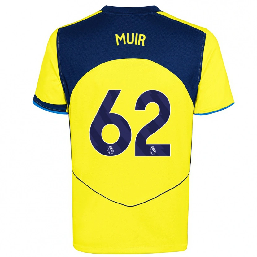 Danxen Enfant Maillot Marqes Muir #62 Jaune Marine Troisieme 2025/26 T-Shirt