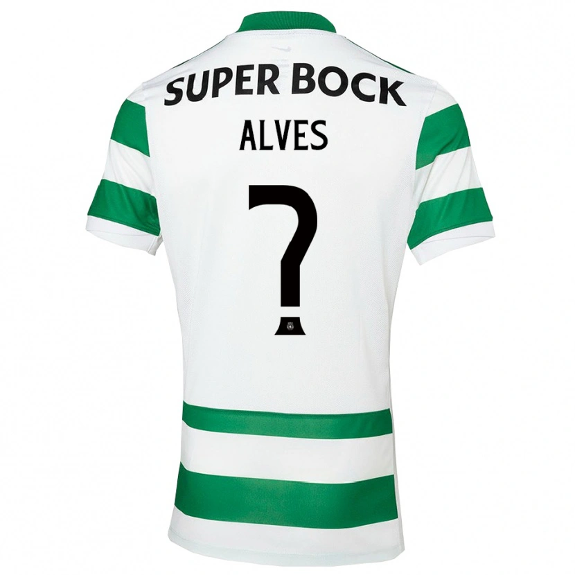 Danxen Homme Maillot Guilherme Alves #0 Vert Blanc Tenues Domicile 2025/26 T-Shirt