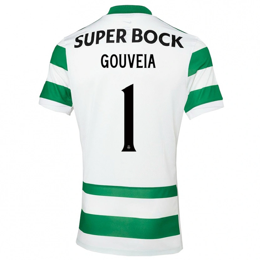 Danxen Homme Maillot Miguel Gouveia #1 Vert Blanc Tenues Domicile 2025/26 T-Shirt