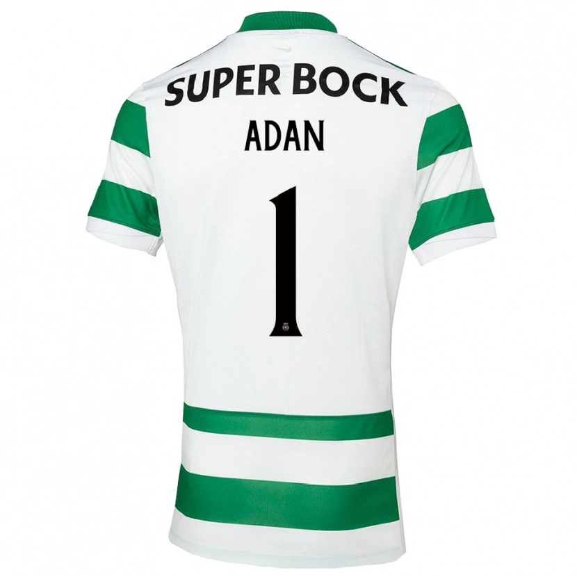 Danxen Homme Maillot Antonio Adan #1 Vert Blanc Tenues Domicile 2025/26 T-Shirt