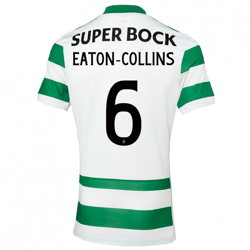 Danxen Homme Maillot Georgia Eaton-Collins #6 Vert Blanc Tenues Domicile 2025/26 T-Shirt