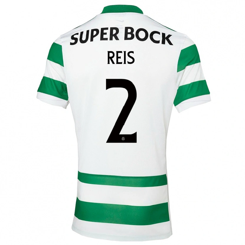 Danxen Homme Maillot Matheus Reis #2 Vert Blanc Tenues Domicile 2025/26 T-Shirt