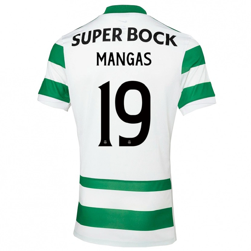 Danxen Homme Maillot Ricardo Mangas #19 Vert Blanc Tenues Domicile 2025/26 T-Shirt