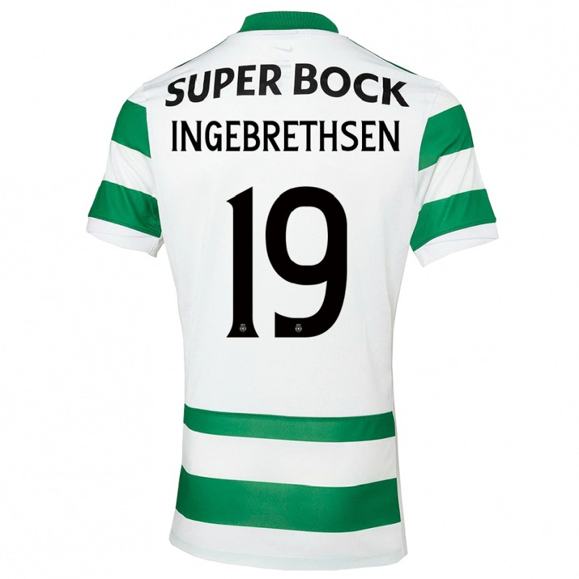 Danxen Homme Maillot Erik Ingebrethsen #19 Vert Blanc Tenues Domicile 2025/26 T-Shirt