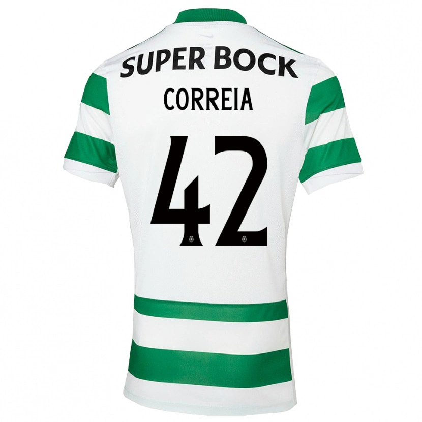 Danxen Homme Maillot Maísa Correia #42 Vert Blanc Tenues Domicile 2025/26 T-Shirt