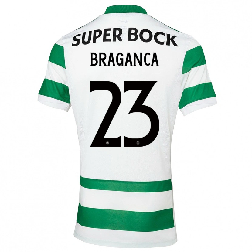 Danxen Homme Maillot Daniel Bragança #23 Vert Blanc Tenues Domicile 2025/26 T-Shirt