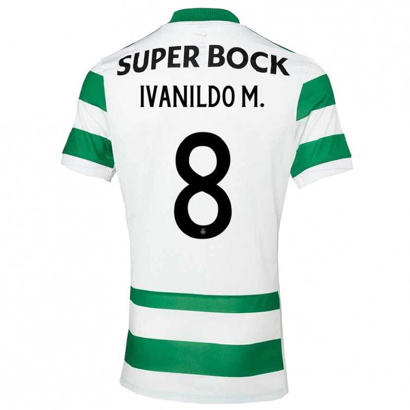 Danxen Homme Maillot Ivanildo #8 Vert Blanc Tenues Domicile 2025/26 T-Shirt