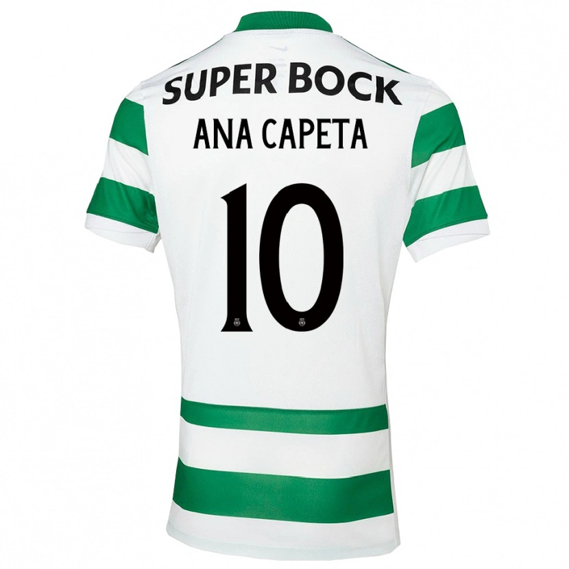 Danxen Homme Maillot Ana Capeta #10 Vert Blanc Tenues Domicile 2025/26 T-Shirt