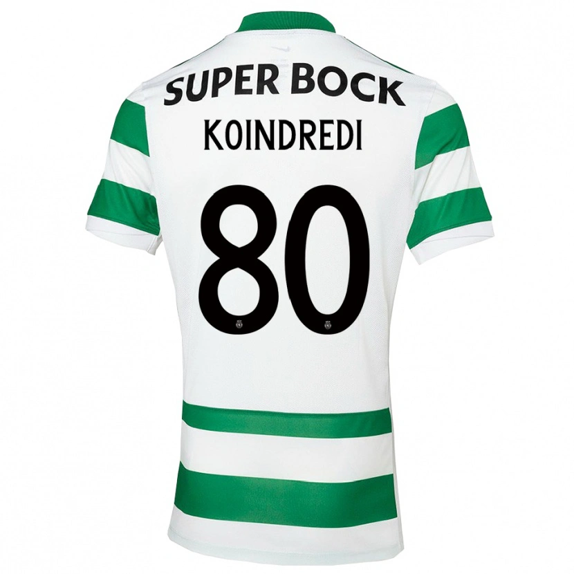 Danxen Homme Maillot Koba Koindredi #80 Vert Blanc Tenues Domicile 2025/26 T-Shirt