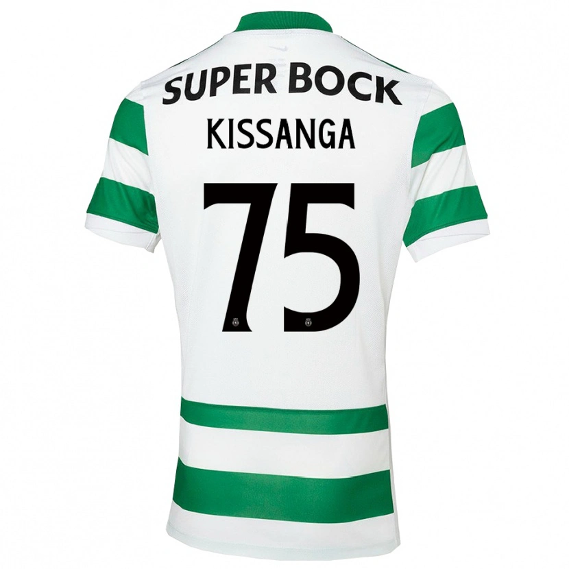 Danxen Homme Maillot Manuel Kissanga #75 Vert Blanc Tenues Domicile 2025/26 T-Shirt