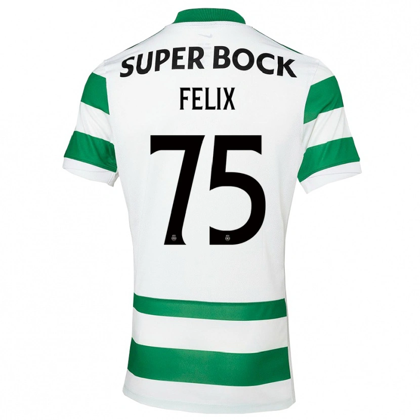 Danxen Homme Maillot Vando Félix #75 Vert Blanc Tenues Domicile 2025/26 T-Shirt