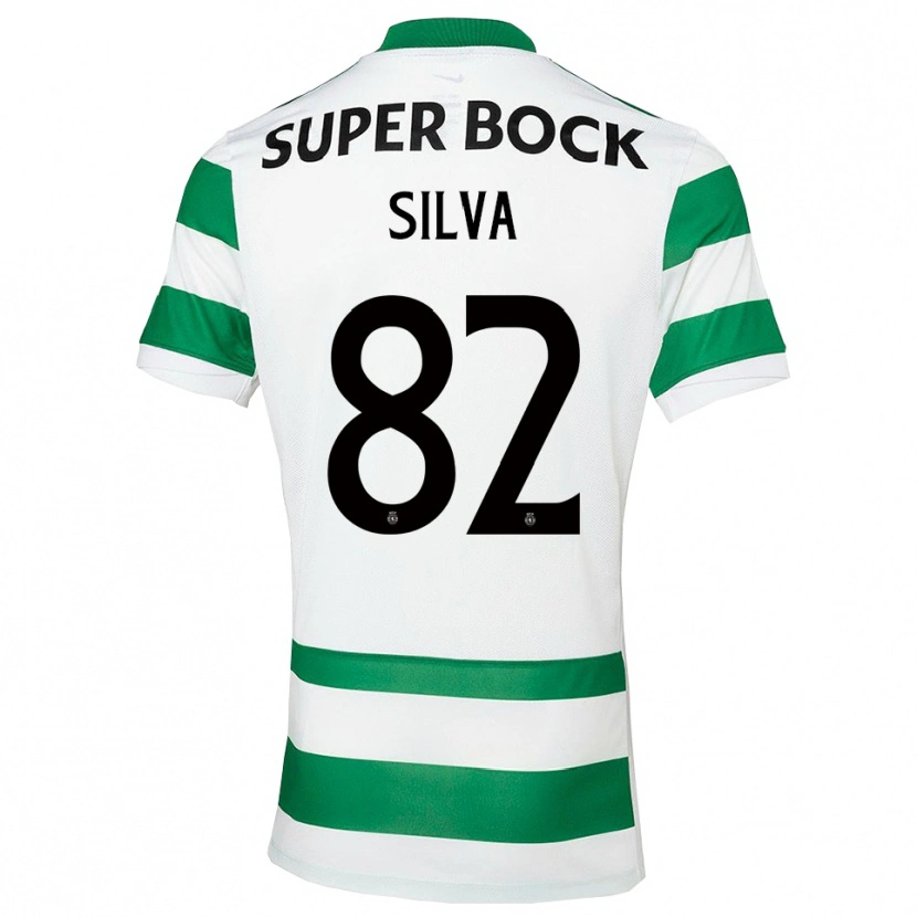 Danxen Homme Maillot Gabriel Silva #82 Vert Blanc Tenues Domicile 2025/26 T-Shirt