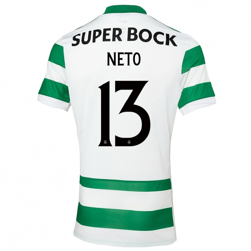 Danxen Homme Maillot Luis Neto #13 Vert Blanc Tenues Domicile 2025/26 T-Shirt