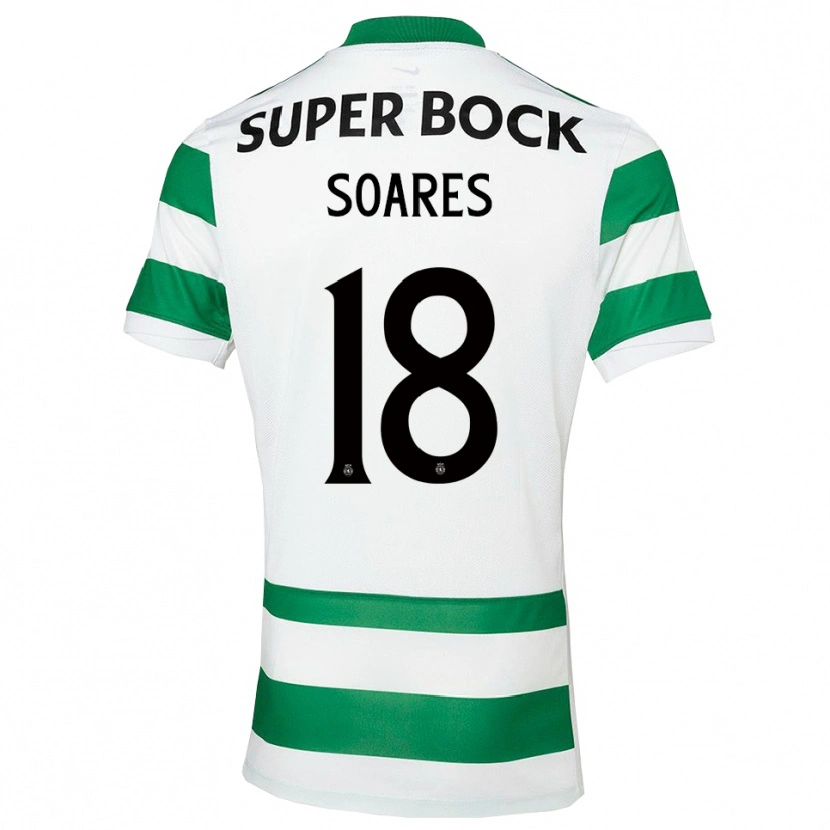 Danxen Homme Maillot Simão Soares #18 Vert Blanc Tenues Domicile 2025/26 T-Shirt