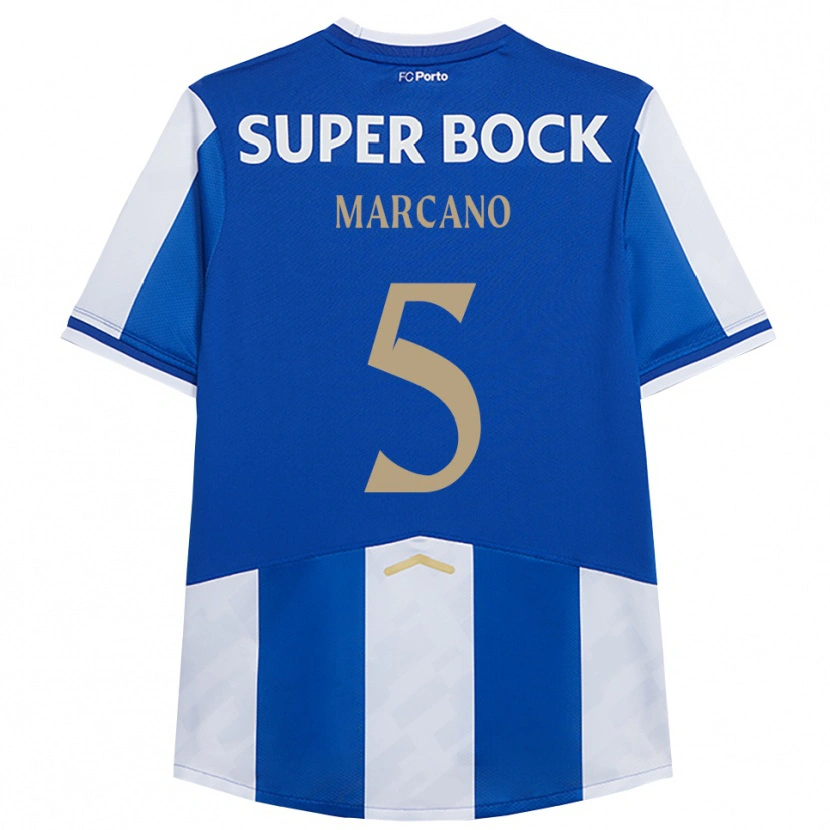 Danxen Homme Maillot Ivan Marcano #5 Bleu Blanc Tenues Domicile 2025/26 T-Shirt